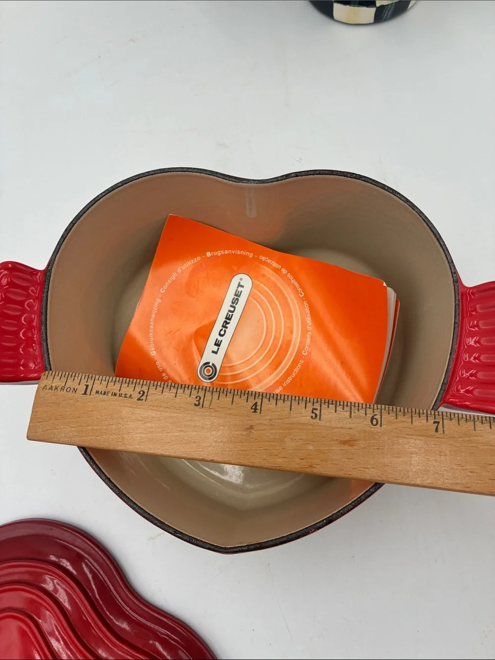 Le Creuset Red Heart-Shaped Cocotte with Black Knob